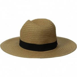 Fedoras Women's Paperbraid Fedora with Bow Band - Tobacco - CL11S3X3VWR $22.48