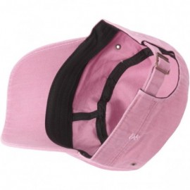 Baseball Caps A172 Unisex Pre-Curved Distressed Vintage Basic Club Army Cap Cadet Military Hat - Pink - CD183NDXTUK $18.83