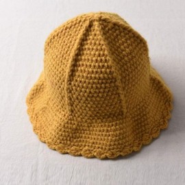 Bucket Hats Christmas Hats for Women- Women Handmade Chunky Crochet Bucket Cap Braided Wavy Brim Knitted Fisherman Hat - Red ...