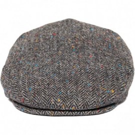 Newsboy Caps Men's Herringbone Flat Ivy Newsboy Hat Wool Blend Gatsby Cabbie Cap - Flecked Grey - C9199UH77G9 $14.29