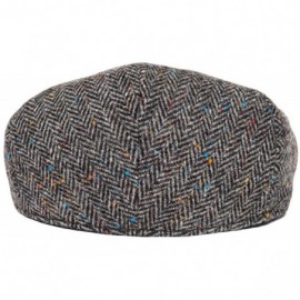 Newsboy Caps Men's Herringbone Flat Ivy Newsboy Hat Wool Blend Gatsby Cabbie Cap - Flecked Grey - C9199UH77G9 $14.29