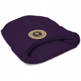 Skullies & Beanies Blank Cuff Beanie Visor - Purple - CU12NUQ8YQM $9.98