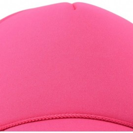 Baseball Caps Trucker Hat Mesh Cap Solid Colors Lightweight with Adjustable Strap Small Braid - Hot Pink - CW119512PZZ $6.69