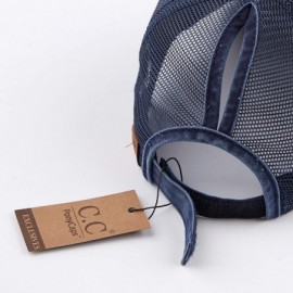 Baseball Caps Exclusives Hatsandscarf Distressed Adjustable - Navy - CI18OXY96L6 $12.18