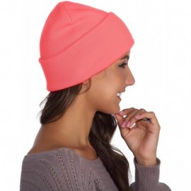 Skullies & Beanies Classic Beanie for Women Men Unisex Cuffed Plain Warm Winter Ski Hat Skull Soft Stretch Daily Knit Cap - M...