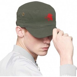 Newsboy Caps Grunged NERV Cotton Newsboy Military Flat Top Cap- Unisex Adjustable Army Washed Cadet Cap - Moss Green - CI18XG...