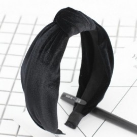 Headbands Womens Bow Knot Headband-Twist Cross Tie Velvet Headwrap Hair Band Hoop-Clearance! (Black) - Black - C518EIOO6SK $1...