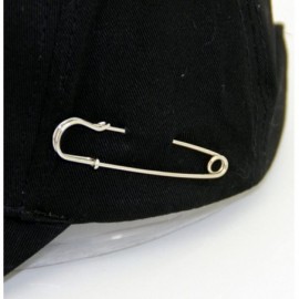 Baseball Caps Women's Iron Ring Pin Retro Baseball Cap Trucker Hat - Needle Black - CT186NAH7OZ $14.94