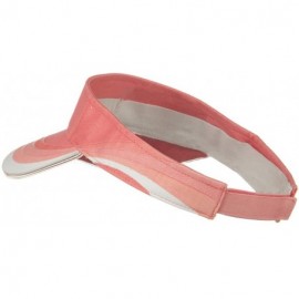 Visors 3 Panel Wave Cotton Piping Visor - Pink W40S47C - CI1108HQAHN $16.88