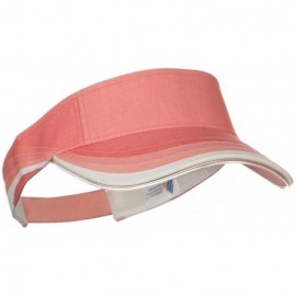 Visors 3 Panel Wave Cotton Piping Visor - Pink W40S47C - CI1108HQAHN $16.88