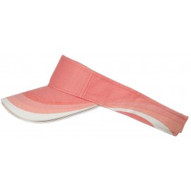 Visors 3 Panel Wave Cotton Piping Visor - Pink W40S47C - CI1108HQAHN $16.88