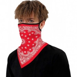 Balaclavas Men Women Neck Gaiter Face Mask Scarf Bandana Ear Loops Rave Outdoor Balaclava for Dust Wind UV Sun Protective - C...