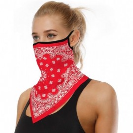 Balaclavas Men Women Neck Gaiter Face Mask Scarf Bandana Ear Loops Rave Outdoor Balaclava for Dust Wind UV Sun Protective - C...