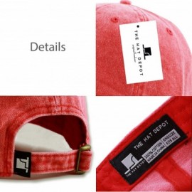 Baseball Caps 100% Cotton Pigment Dyed Low Profile Dad Hat Six Panel Cap - 1. Red - CB189A3IUL9 $8.68
