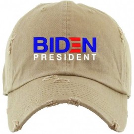 Baseball Caps President Election Embroidered Adjustable Distressed - Khaki - CI1986KXS60 $12.37