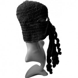 Skullies & Beanies Crochet Octopus Tentacle Beanie Hat Squid Cover Cap Knitted Beard Caps - Black - CW12GALZ14D $8.57