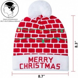 Skullies & Beanies Unisex Ugly LED Christmas Hat Novelty Colorful Light-up Stylish Knitted Sweater Xmas Party Beanie Cap(6 Li...