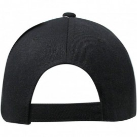 Baseball Caps Baseball Hat Adjustable Blank Cap Mid Profile Structured Baseball Cap - Ball Cap Black - C918IKGUQYG $10.88