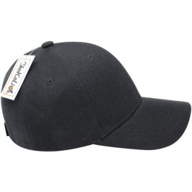 Baseball Caps Baseball Hat Adjustable Blank Cap Mid Profile Structured Baseball Cap - Ball Cap Black - C918IKGUQYG $10.88