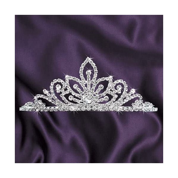 Headbands Cherished Night Tiara Princess Queen Crown Silver - C4115YIY19L $29.15
