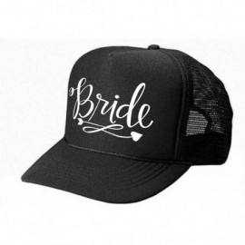Baseball Caps Wedding Bridal Party Hat - Bride - Bachelorette Party - Black-white Print - C51854NH9XX $17.73