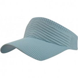 Visors Womens Summer Quick-Dry Mesh Empty Top Golf Stretchy Sun Baseball Visor Hat Cap - Light Blue - C418H32NX6N $18.89