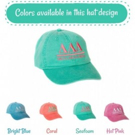 Skullies & Beanies Delta Delta Delta (B) Sorority Embroidered Baseball Hat Cap Cursive Name Font Tri Delta - Seafoam - C518DO...