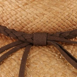 Baseball Caps Western Caramel Raffia Shapeable Straw Hat - CS183LG0UWY $41.16