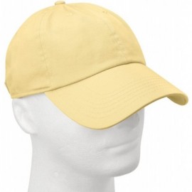 Baseball Caps Classic Baseball Cap Dad Hat 100% Cotton Soft Adjustable Size - Light Yellow - C011AT3VS6T $10.79