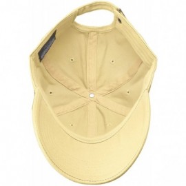 Baseball Caps Classic Baseball Cap Dad Hat 100% Cotton Soft Adjustable Size - Light Yellow - C011AT3VS6T $10.79