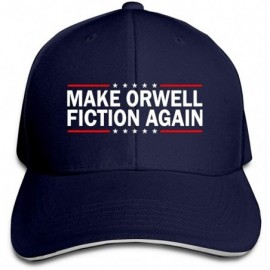 Baseball Caps Make Orwell Fiction Again Trucker Hat Baseball Cap Adjustable Sandwich Hat - Navy1 - CN18YOHD35R $27.07