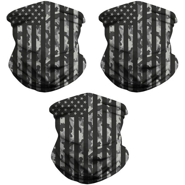 Balaclavas American Bandanas Balaclava Protection - American Flag Usa 3 Pack - CC197AZWI3Y $16.76