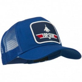 Baseball Caps Navy Top Gun Military Patched Mesh Cap - Royal - CH11Q3SPGSB $19.54