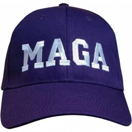 Baseball Caps MAGA Hat - Trump Cap - Usa-made Structured Purple/White Maga - C718QWXO6AE $43.11