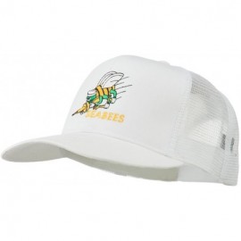 Baseball Caps Navy Seabees Symbol Embroidered Twill Mesh Cap - White - C811QLMNDIJ $22.85