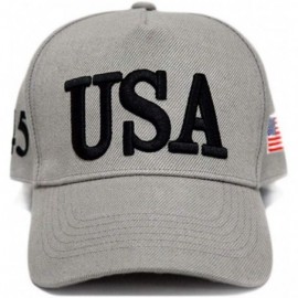 Baseball Caps Keep America Great Hat Donald Trump President 2020 Slogan with USA Flag Cap Adjustable Baseball Cap - Usa Gray ...