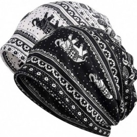 Skullies & Beanies Chemo Caps Cancer Headwear Infinity Scarf for Women - 2 Pack Elephant - CU18OZWXCEG $25.96