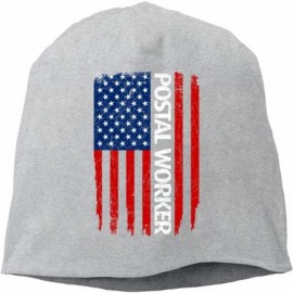 Skullies & Beanies Postal Worker Flag Thin Beanie Hat Skull Cap for Women's - Gray - C118XZ677WK $14.80