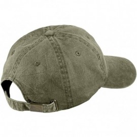 Baseball Caps Hangry Embroidered Pigment Dyed Washed Cotton Cap - Khaki - C012KIK441T $18.51