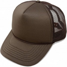 Baseball Caps Trucker Hat Mesh Cap Solid Colors Lightweight with Adjustable Strap Small Braid - Brown - CU119N21UX9 $21.94