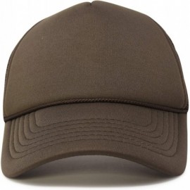 Baseball Caps Trucker Hat Mesh Cap Solid Colors Lightweight with Adjustable Strap Small Braid - Brown - CU119N21UX9 $9.61
