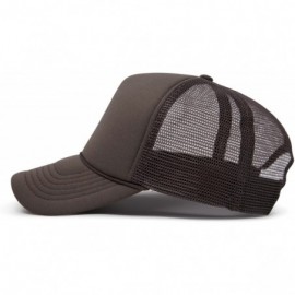 Baseball Caps Trucker Hat Mesh Cap Solid Colors Lightweight with Adjustable Strap Small Braid - Brown - CU119N21UX9 $9.61
