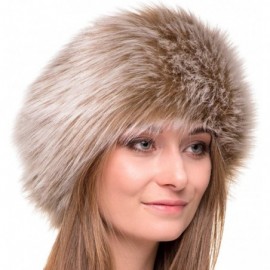 Cold Weather Headbands Winter Faux Fur Headband for Women - Like Real Fur - Fancy Ear Warmer - Brown With White - CT129ZF894L...