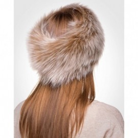 Cold Weather Headbands Winter Faux Fur Headband for Women - Like Real Fur - Fancy Ear Warmer - Brown With White - CT129ZF894L...