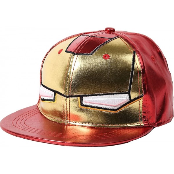 Baseball Caps Men's Funny Cartoon Flat Bill Caps - Red - C311LW4OWIB $10.03