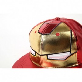 Baseball Caps Men's Funny Cartoon Flat Bill Caps - Red - C311LW4OWIB $10.03