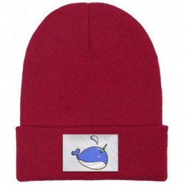 Skullies & Beanies Beanie Hat Three Percenter 1776 Symbol Winter Soft Thick Warm Casual Knit Hat- Men and Women - Red-166 - C...