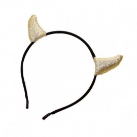 Headbands Glitter Devil Horns Headband Halloween Fancy Dress- Gold- Size One size - Gold - C918L8O97XS $9.73