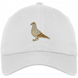Baseball Caps Custom Low Profile Soft Hat Pigeon A Embroidery Animal Name Cotton Dad Hat - White - CH18QUZM4RS $37.48