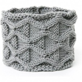 Cold Weather Headbands Women's Chunky Cable Knitted Turban Headband Ear Warmer Head Wrap - 5 Grey - CG186W4YKS3 $11.10